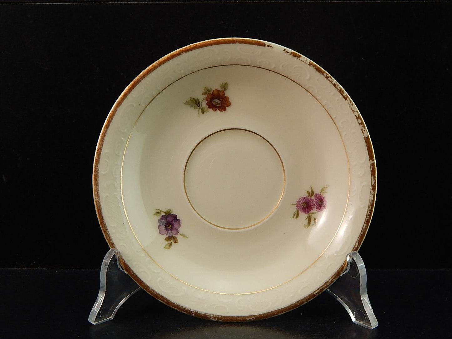 ANTICA TAZZA KPM COPENHAGEN PORCELLANA BOUQUET DI FIORI E ORO DEL 1924 #1204