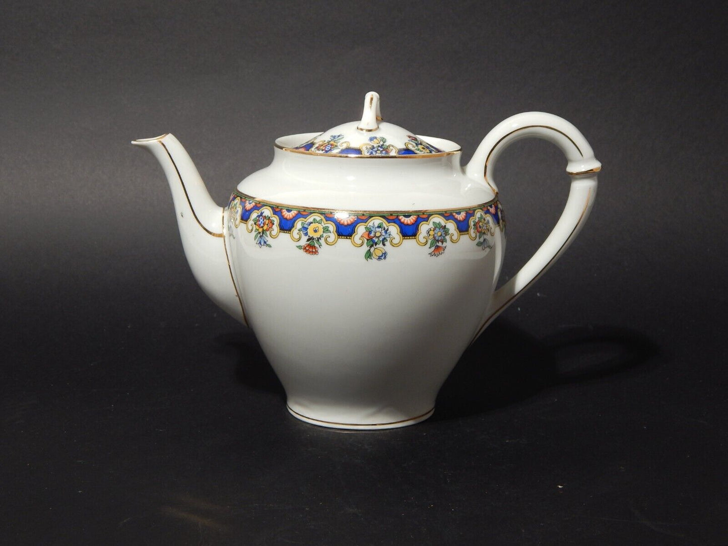 ANTICO SERVIZIO TE' PORCELLANA RICHARD GINORI CARTIGLIO PITTORIA DI DOCCIA