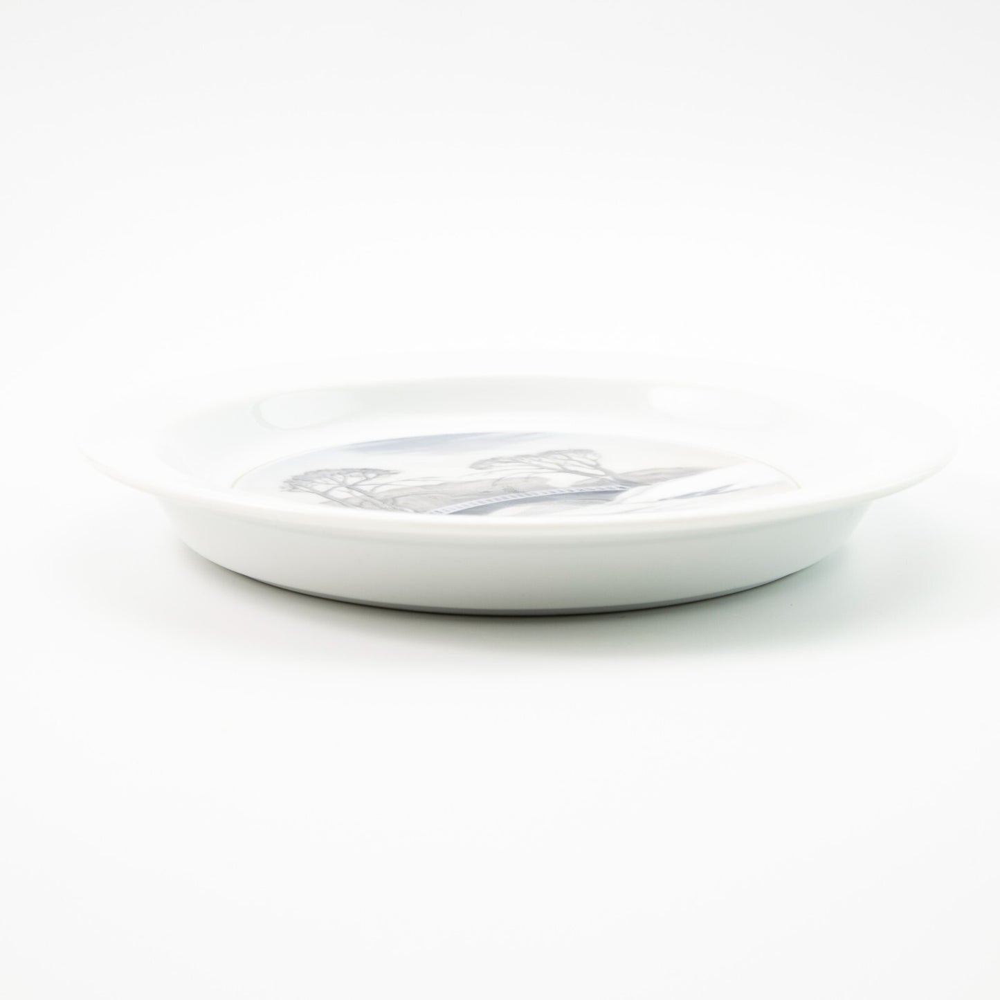 SVUOTATASCHE POSACENERE PIATTO PORCELLANA ROYAL COPENHAGEN CON PAESAGGIO CM 18.5