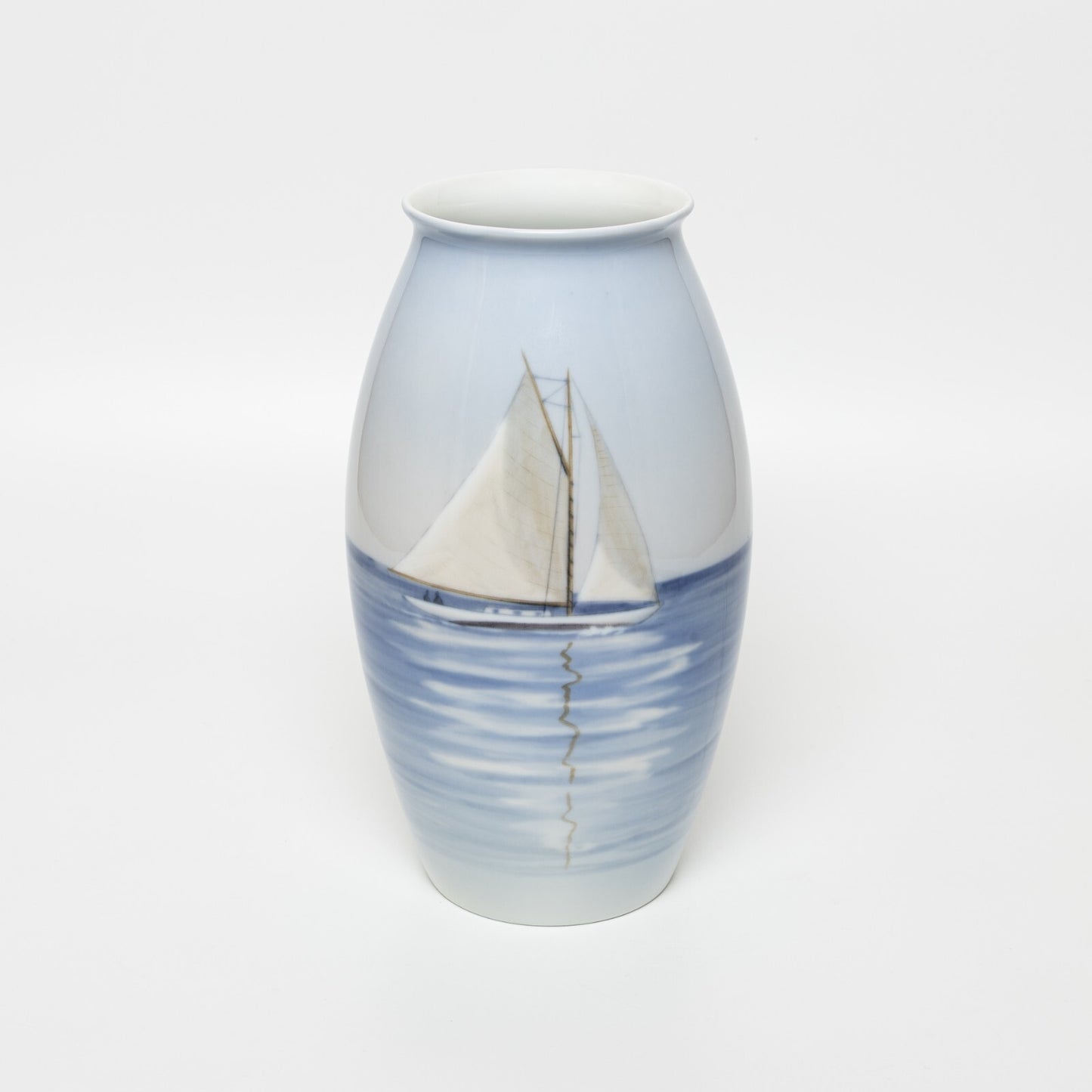 VASO PORCELLANA ROYAL COPENHAGEN BING&GRONDAHL "Marina con Barca a Vela" CM 24