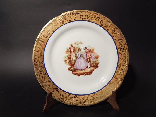 VINTAGE RARO PIATTO PORCELLANA SELTMANN WEIDEN BAVARIA DECORO FRAGONARD