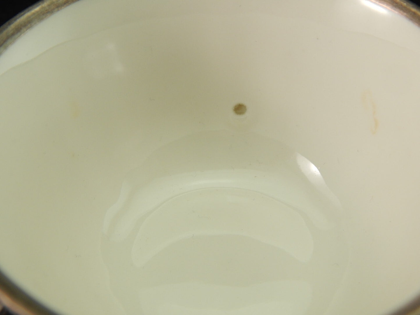 ANTICA TAZZINA CAFFE' PORCELLANA VERBANO LAVENO ART DECO DECORO ARGENTO #1461