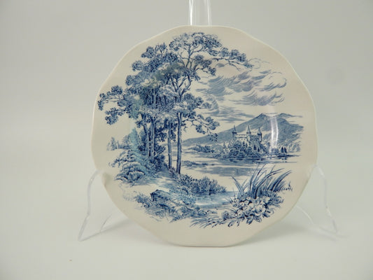 WEDGWOOD&CO VINTAGE PIATTO DESSERT SEMI-PORCELLANA META' 900 COUNTRYSIDE