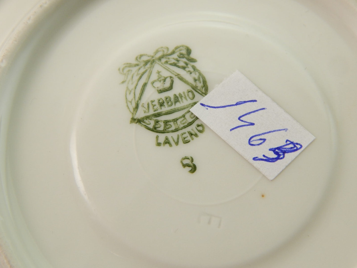 ANTICA TAZZINA CAFFE' PORCELLANA VERBANO LAVENO ART DECO DECORO ARGENTO