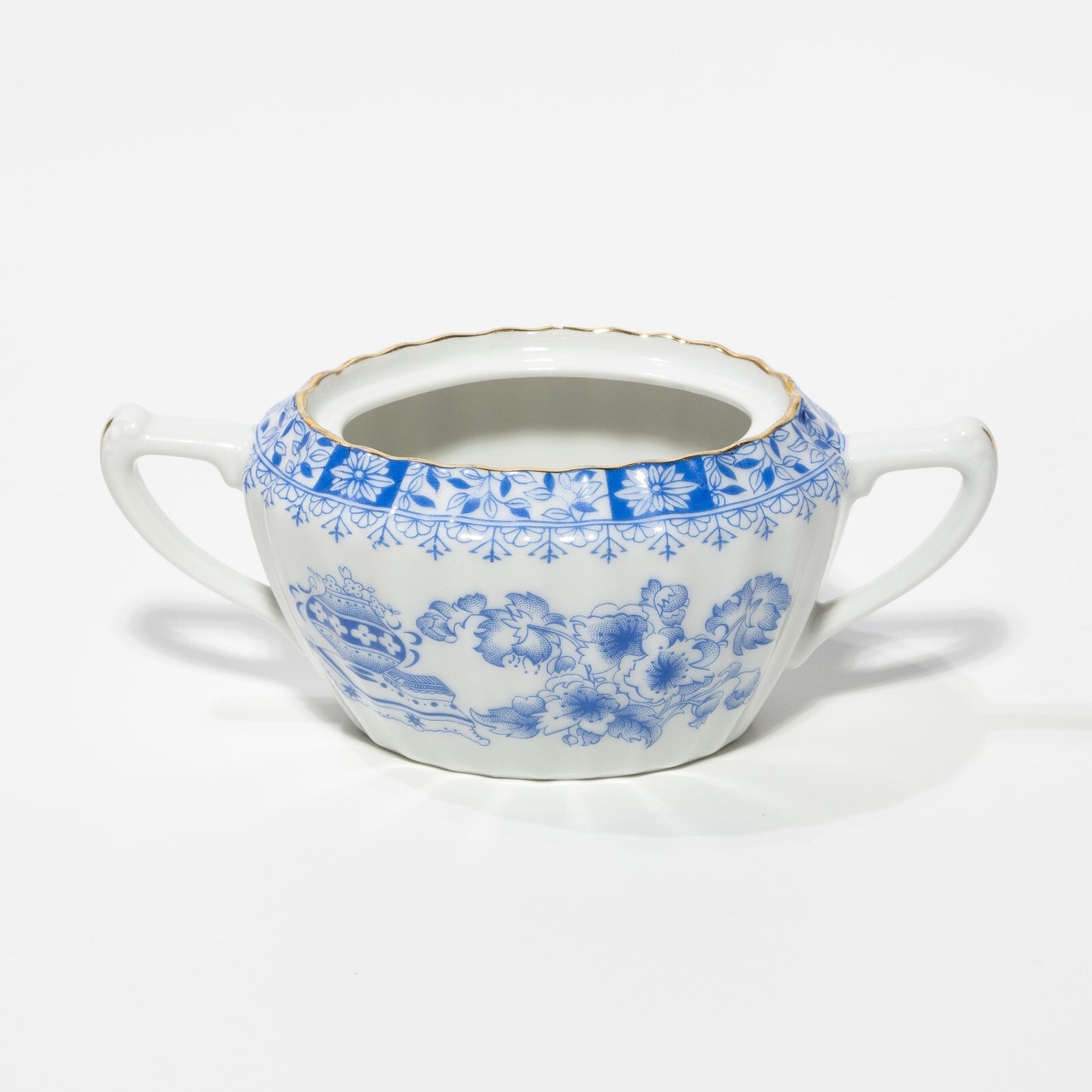 ANTICA ZUCCHERIERA SENZA COPERCHIO PORCELLANA BAVARIA SELTMANN WEIDEN BLAU CHINA