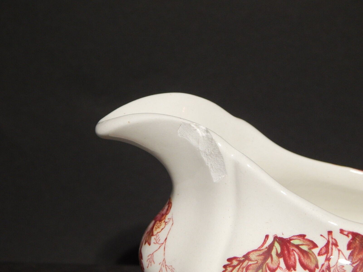 ANTICA SALSIERA BOOTHS DECORO WASHINGTON SEMI-PORCELLANA INGLESE DIFETTI