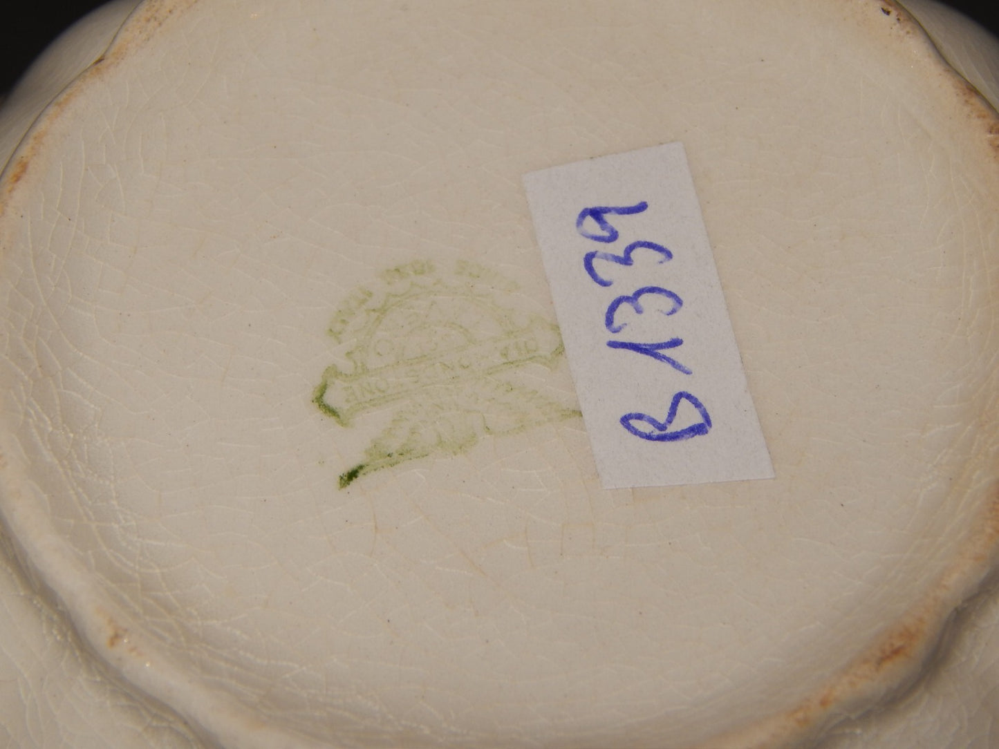 VINTAGE TAZZA BRODO CONSOMME' CERAMICA S.C.I. LAVENO DIAMONDSTONE BIANCO BLU #