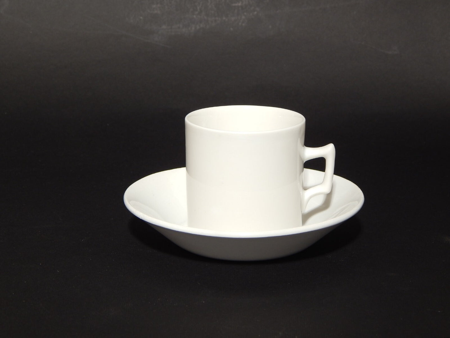ANTICA PREZIOSA PORCELLANA BIANCA IMPERO TAZZINA CAFFÈ E PIATTINO GINORI DOCCIA