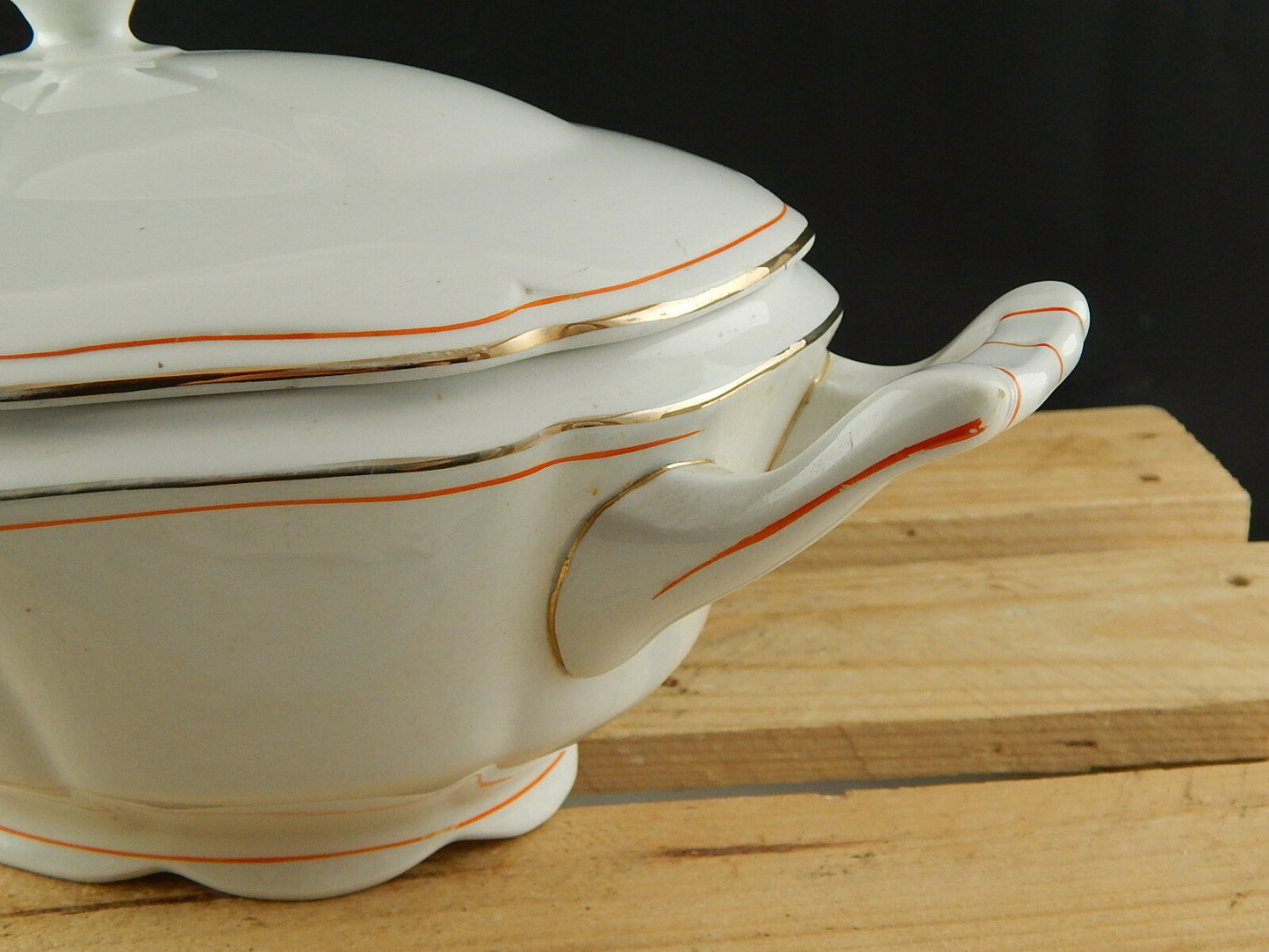 ANTICA RARA ZUPPIERA CENTROTAVOLA PORCELLANA SOCIETÀ CERAMICA REVELLI LAVENO