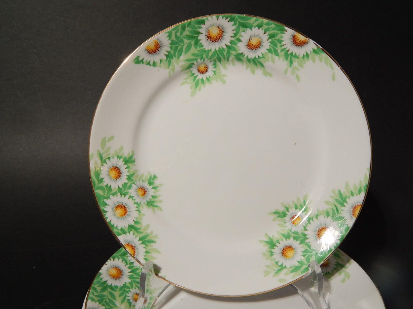ANTICO SET 6 PIATTI DOLCE PORCELLANA INGLESE PRIMO 900 DAISY MARGHERITE