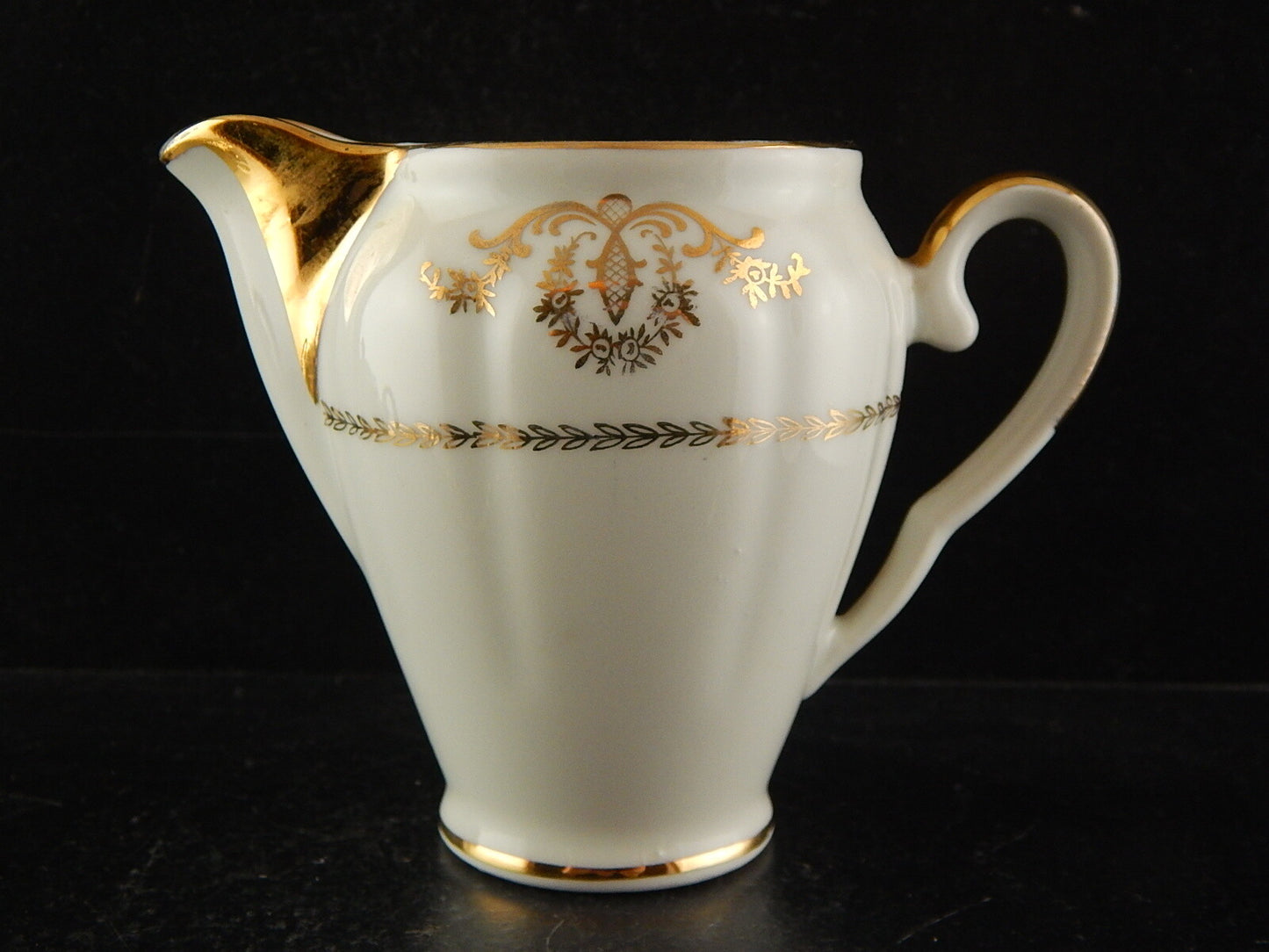 ANTICO SERVIZIO CAFFÈ PORCELLANA BIANCA ORO PORCELAINE COMPAGNIE LUXE NATIONALE