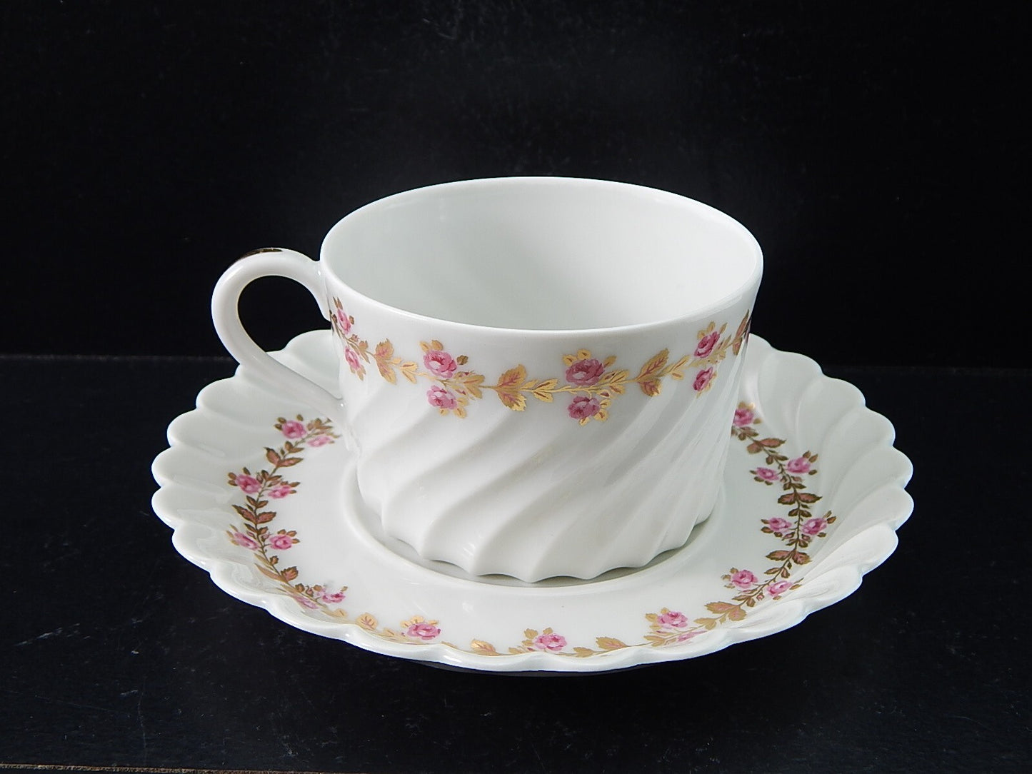 VINTAGE PREZIOSO SERVIZIO 6 TAZZE DA TE' PORCELLANA HAVILAND LIMOGES