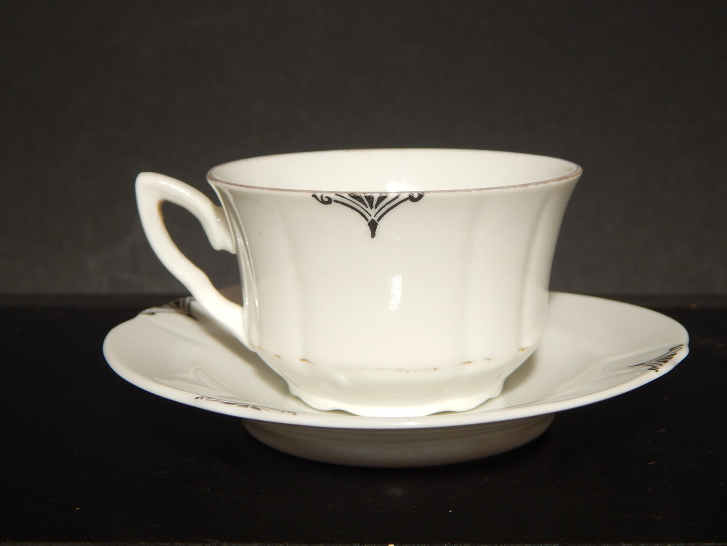 ANTICA TAZZINA CAFFE' PORCELLANA BIANCA E ARGENTO WINTERLING BAVARIA