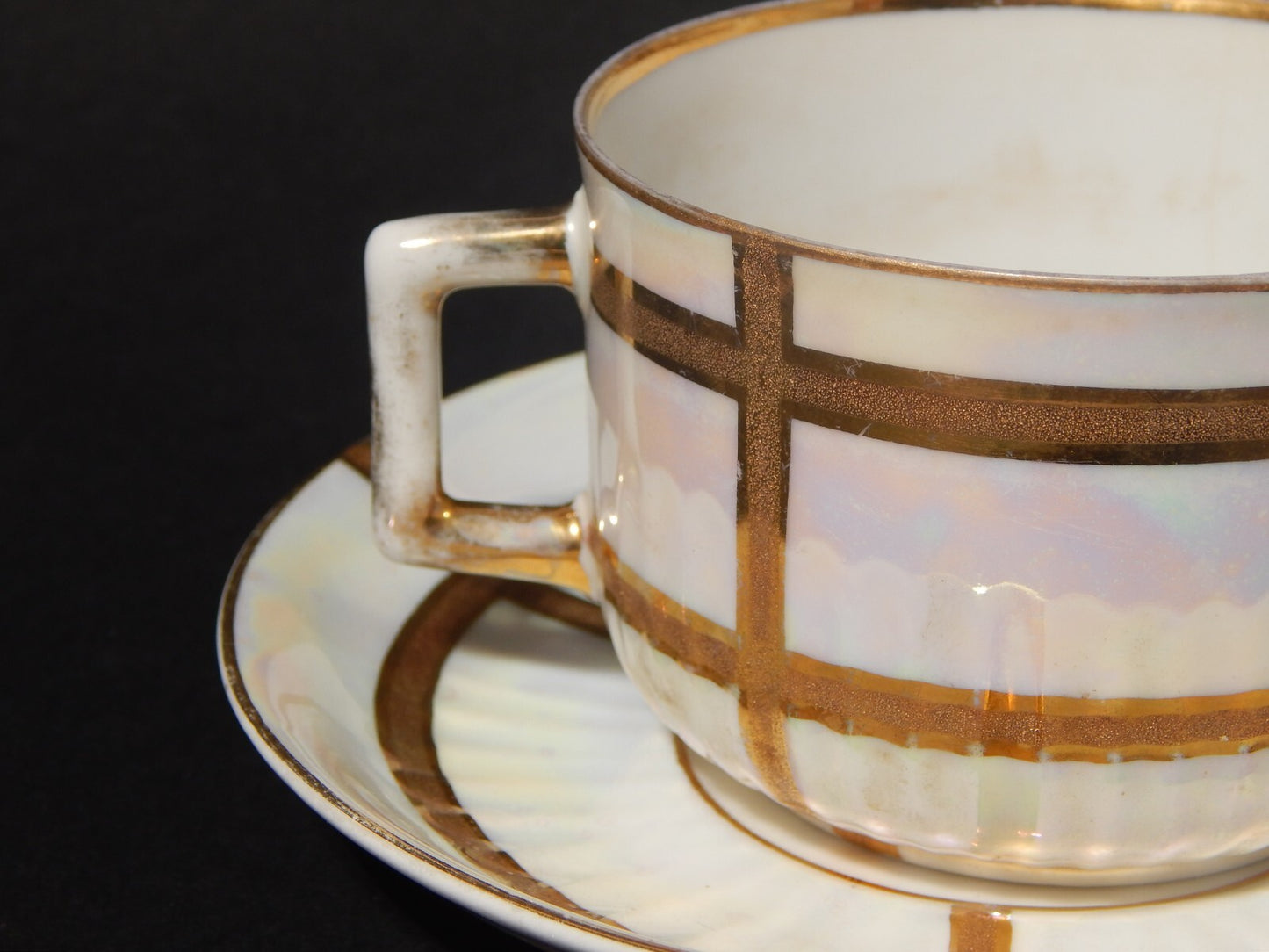 ANTICA RARISSIMA TAZZA DA TE' PORCELLANA CARL TIELSCH ALTWASSER FINE 800