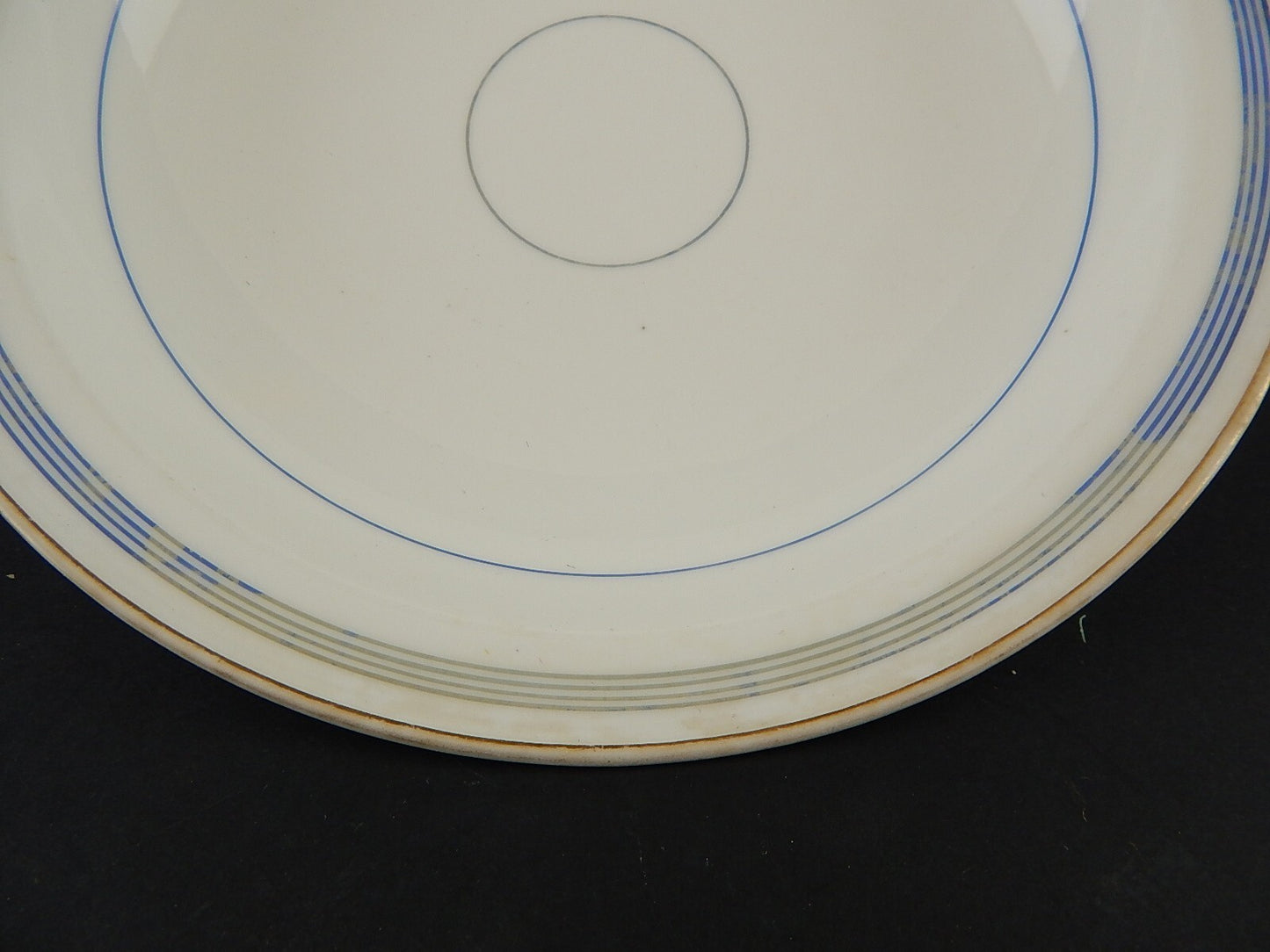 ANTICA INSALATIERA CENTROTAVOLA PORCELLANA PARIGI BIANCA BLU ORO NAPOLEONE III #