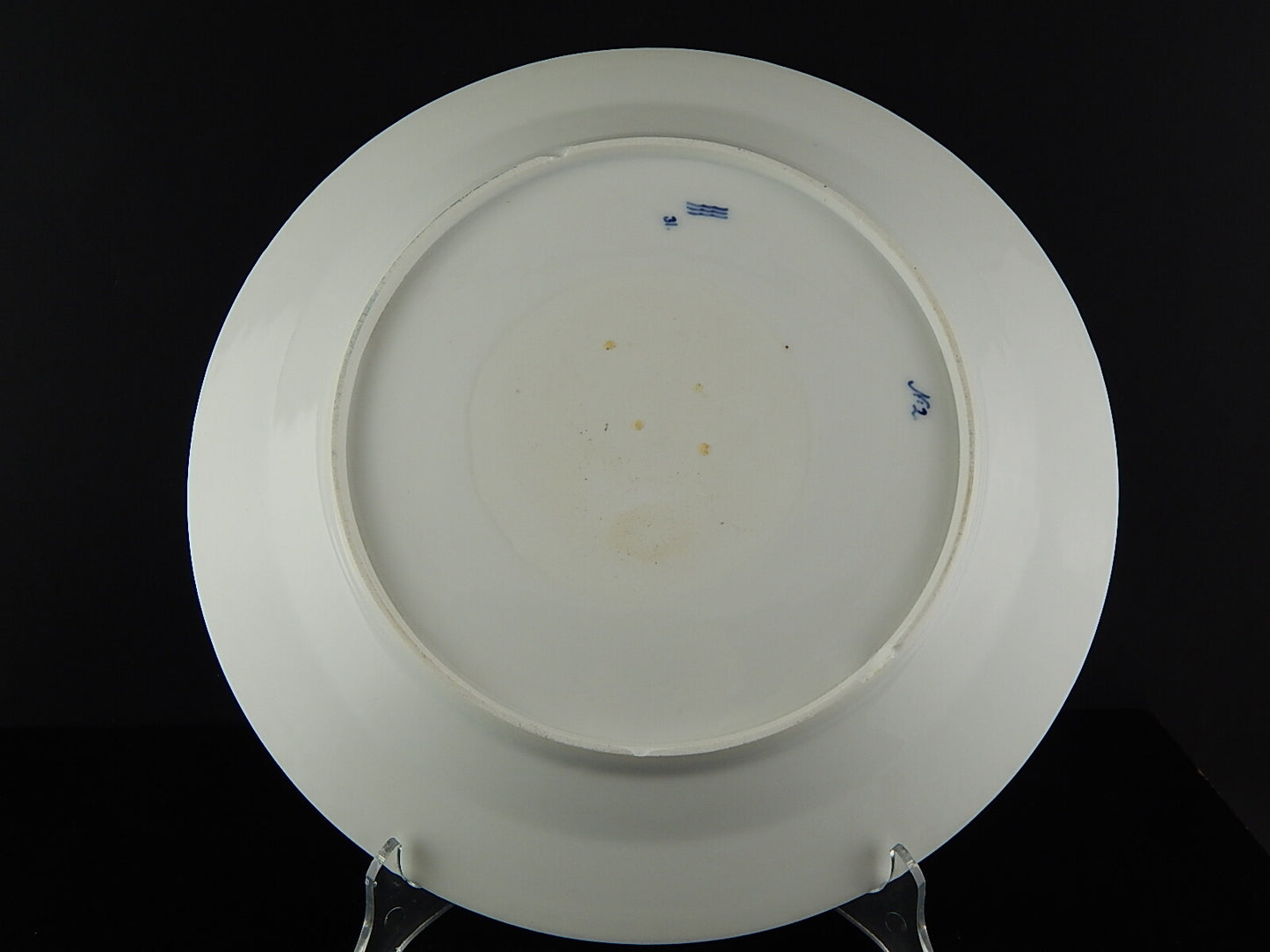 ROYAL COPENHAGEN PORCELLANA BLUE FLUTED HALF LACE ANTICO PIATTO PORTATA CM 32