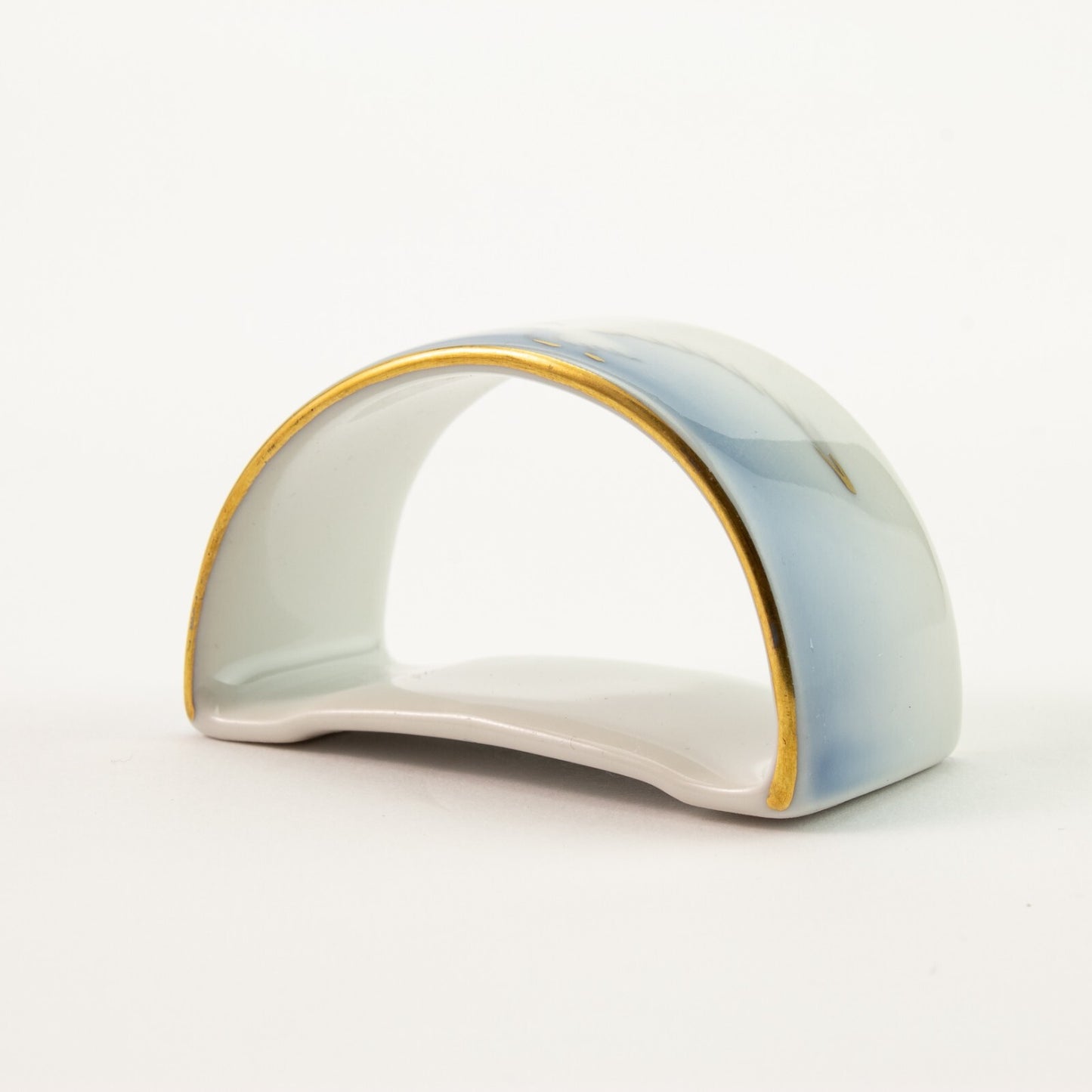 RARISSIMO PORTATOVAGLIOLO PORCELLANA E ORO ZECCHINO GABBIANI BING&GRONDAHL 567