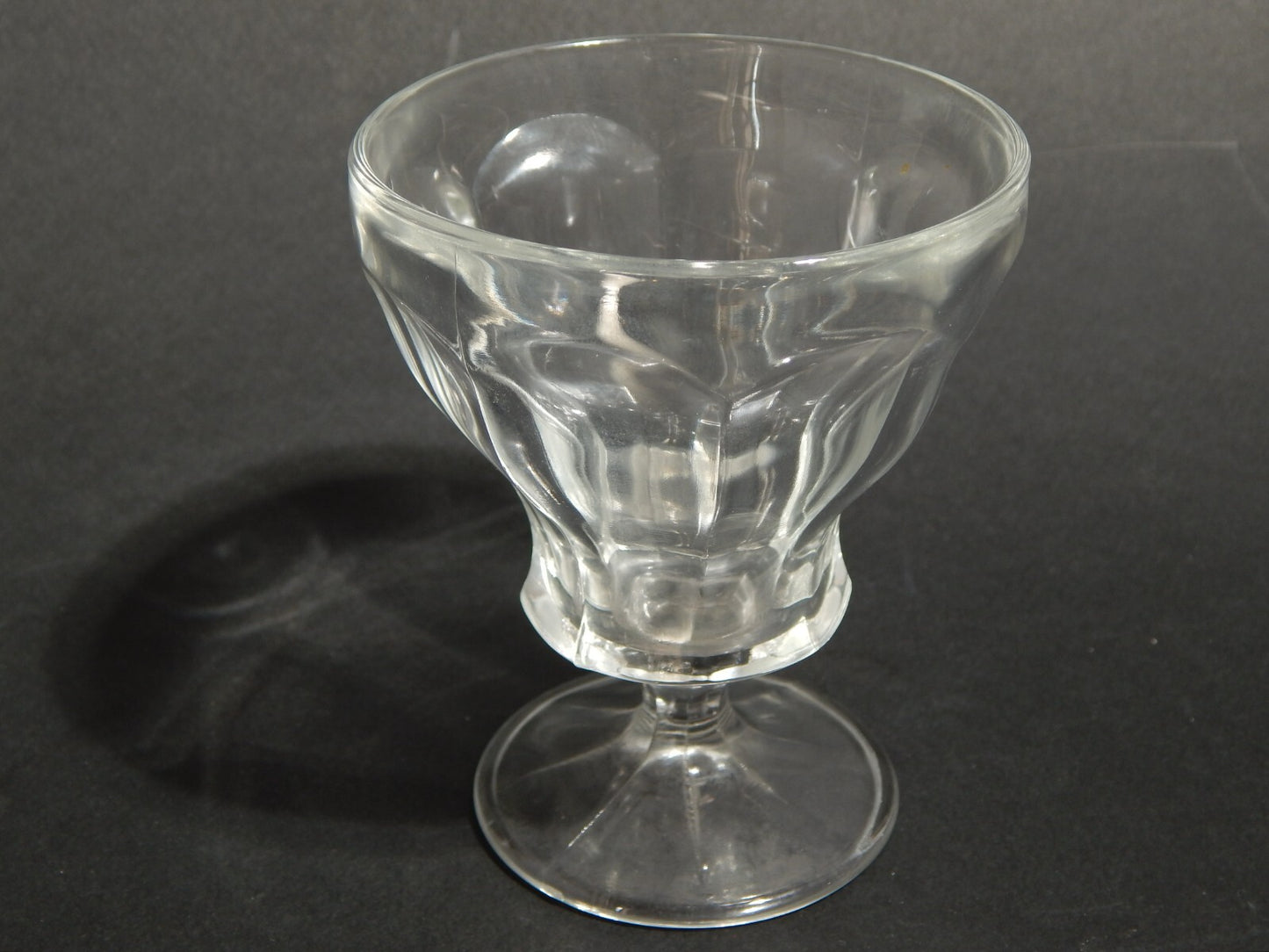 ANTICO ART DECO SET 6 BICCHIERI CALICI VETRO MOLATO