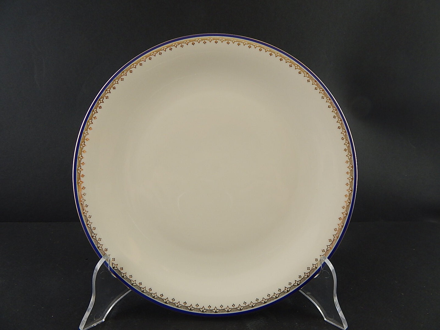 ANTICO SERVIZIO PIATTI STILE IMPERO PORCELLANA DECORO BLU E ORO BAVARIA SCHALLER