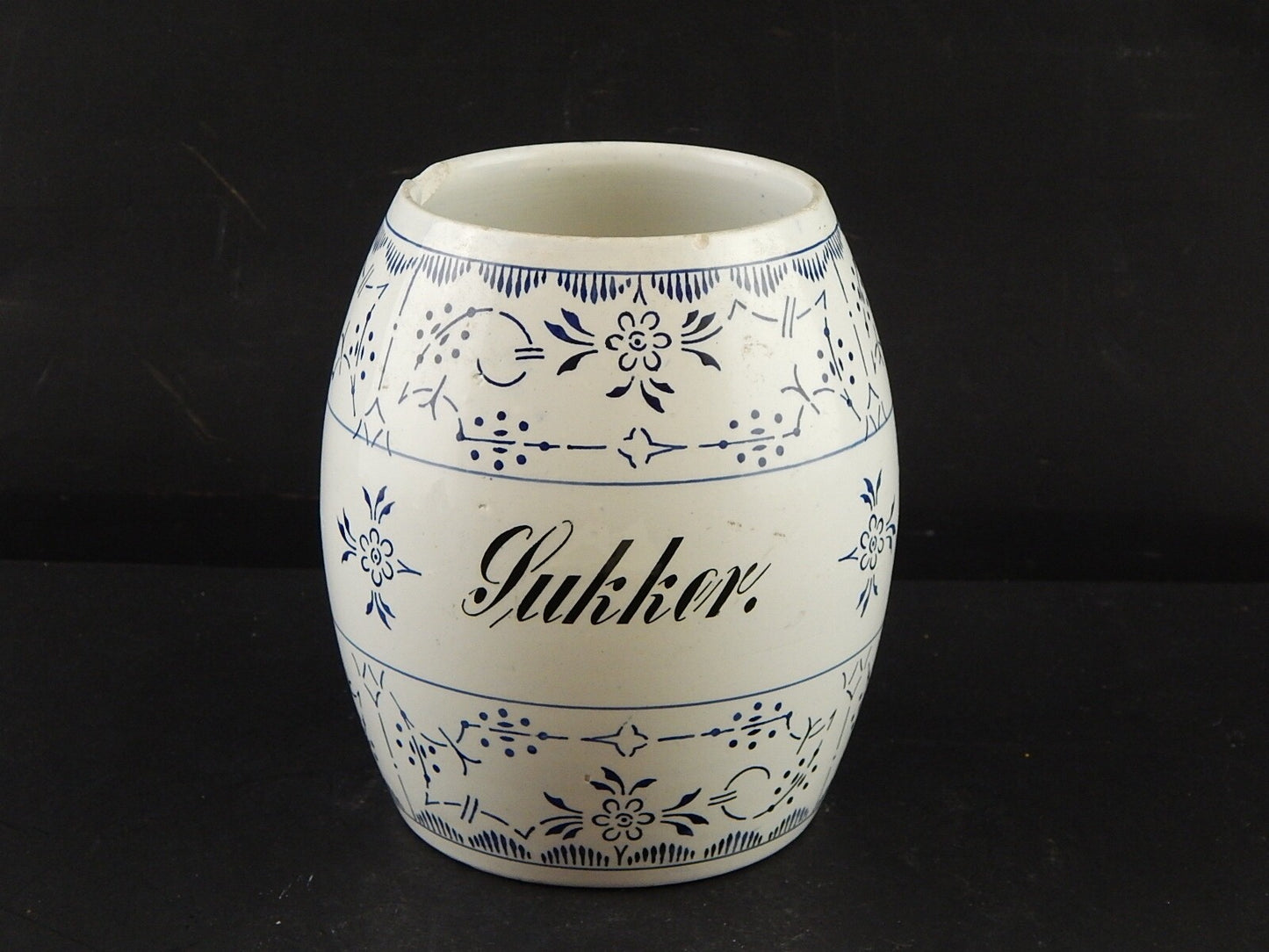 ANTICO ART DECO BARATTOLO SUKKER ZUCCHERO PORCELLANA THEODOR PAETSCH FRANCOFORTE