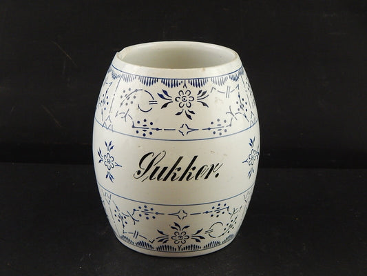 ANTICO ART DECO BARATTOLO SUKKER ZUCCHERO PORCELLANA THEODOR PAETSCH FRANCOFORTE