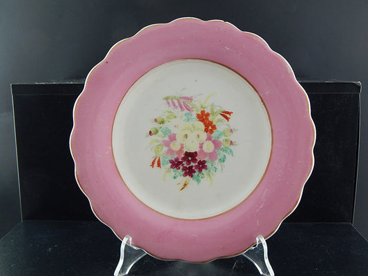 ANTICO PREZIOSO RARO PIATTO PORCELLANA EPOCA LUIGI FILIPPO VECCHIO PARIGI #528