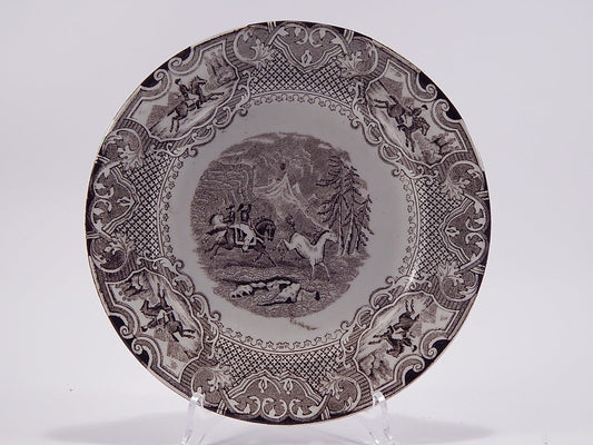 ANTICO PIATTO CERAMICA MUSSO VEDOVA BESIO MONDOVI' META'800 OLD FAIENCE PLATE