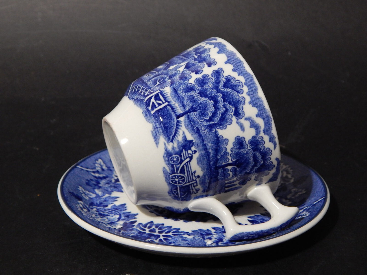 ANTICA TAZZA CERAMICA POTTERY ENOCH WOOD&SONS DECORO ENGLISH SCENERY X568