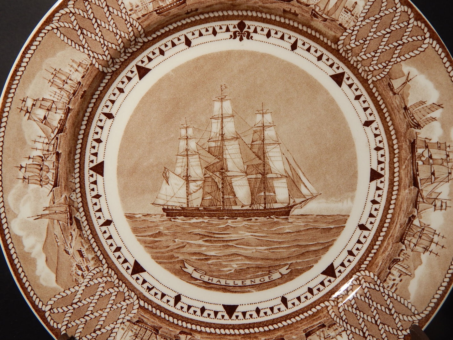VINTAGE PIATTO PORCELLANA WEDGWOOD THE AMERICAN CLIPPER SHIP PLATES FLYING CLOUD