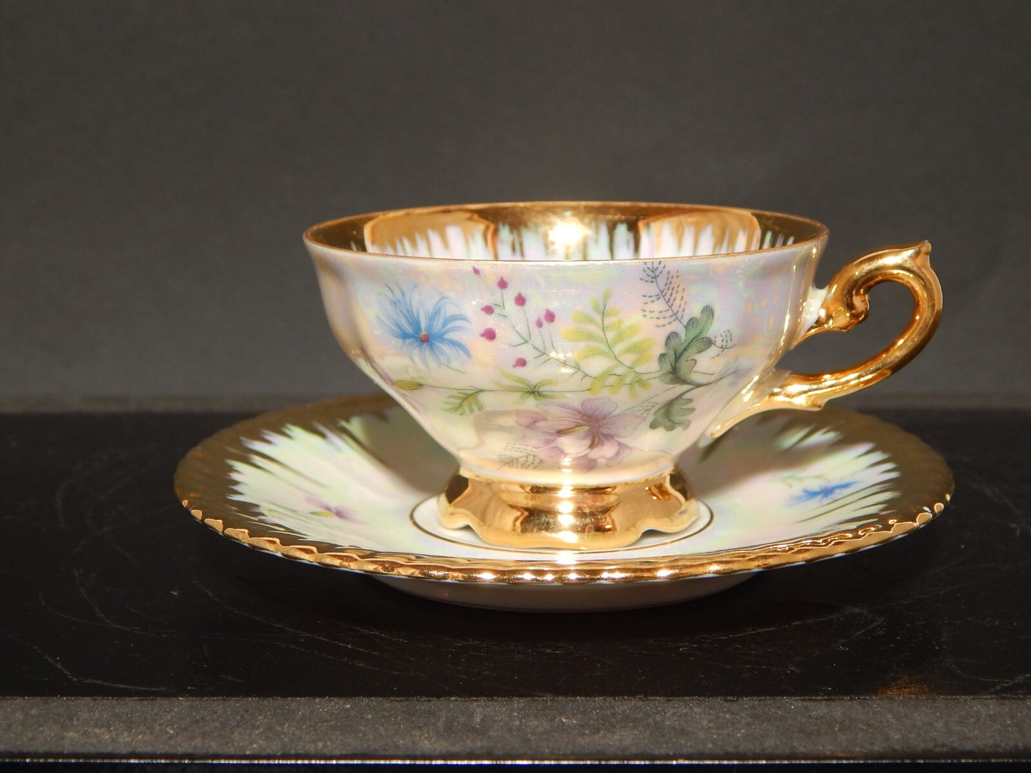 ANTICA RARA TAZZINA CAFFE' PORCELLANA BAVARIA RUDOLF WACHTER DECORO LUSTRO E ORO