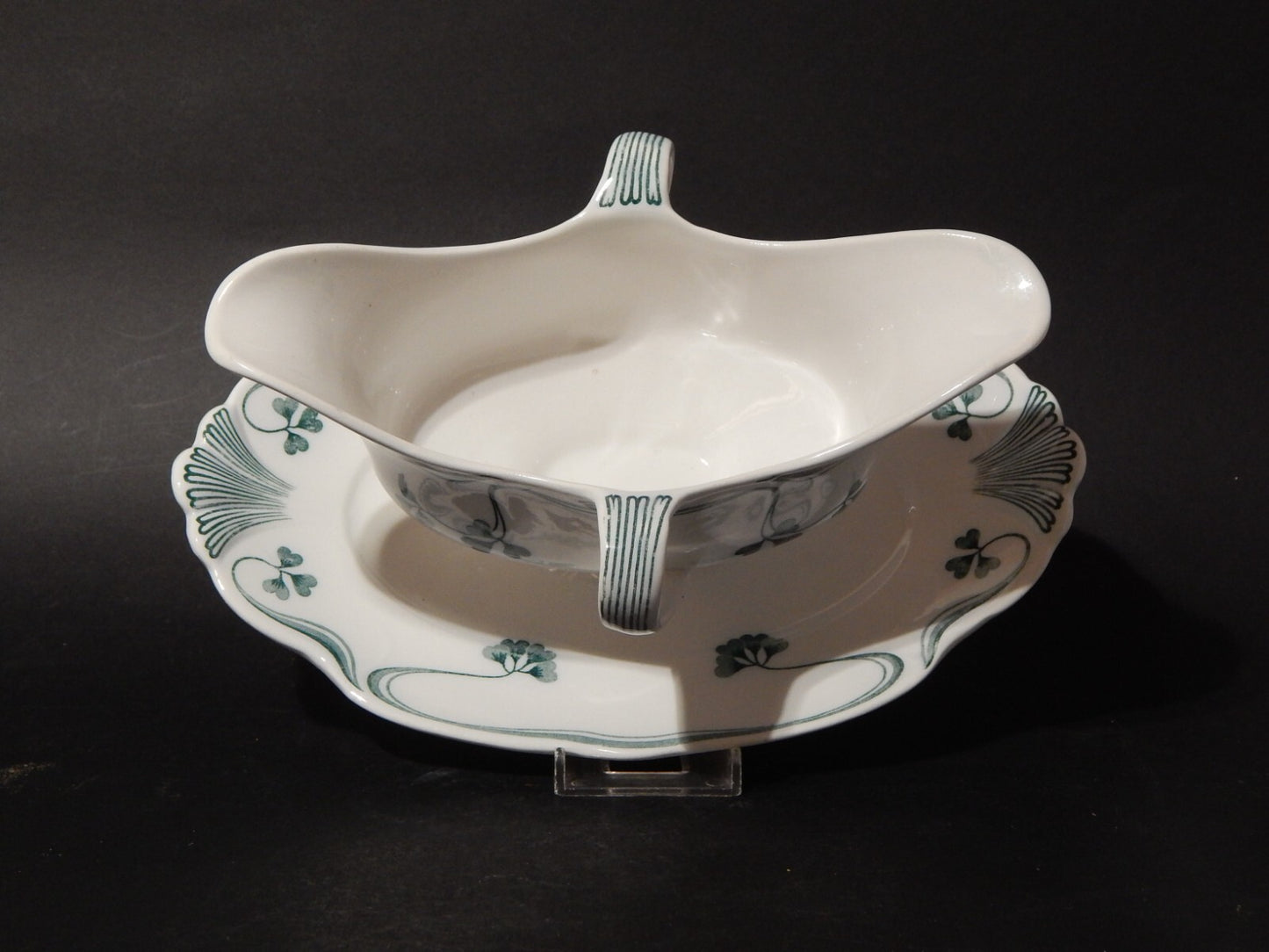 ANTICA RARA SALSIERA LIBERTY ART NOUVEAU CERAMICA VILLEROY&BOCH METTLACH ALICE