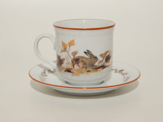 VINTAGE TAZZA DA TE' CAFFE' PORCELLANA SELTMANN WEIDEN MADS STAGE LEPRE CONIGLIO