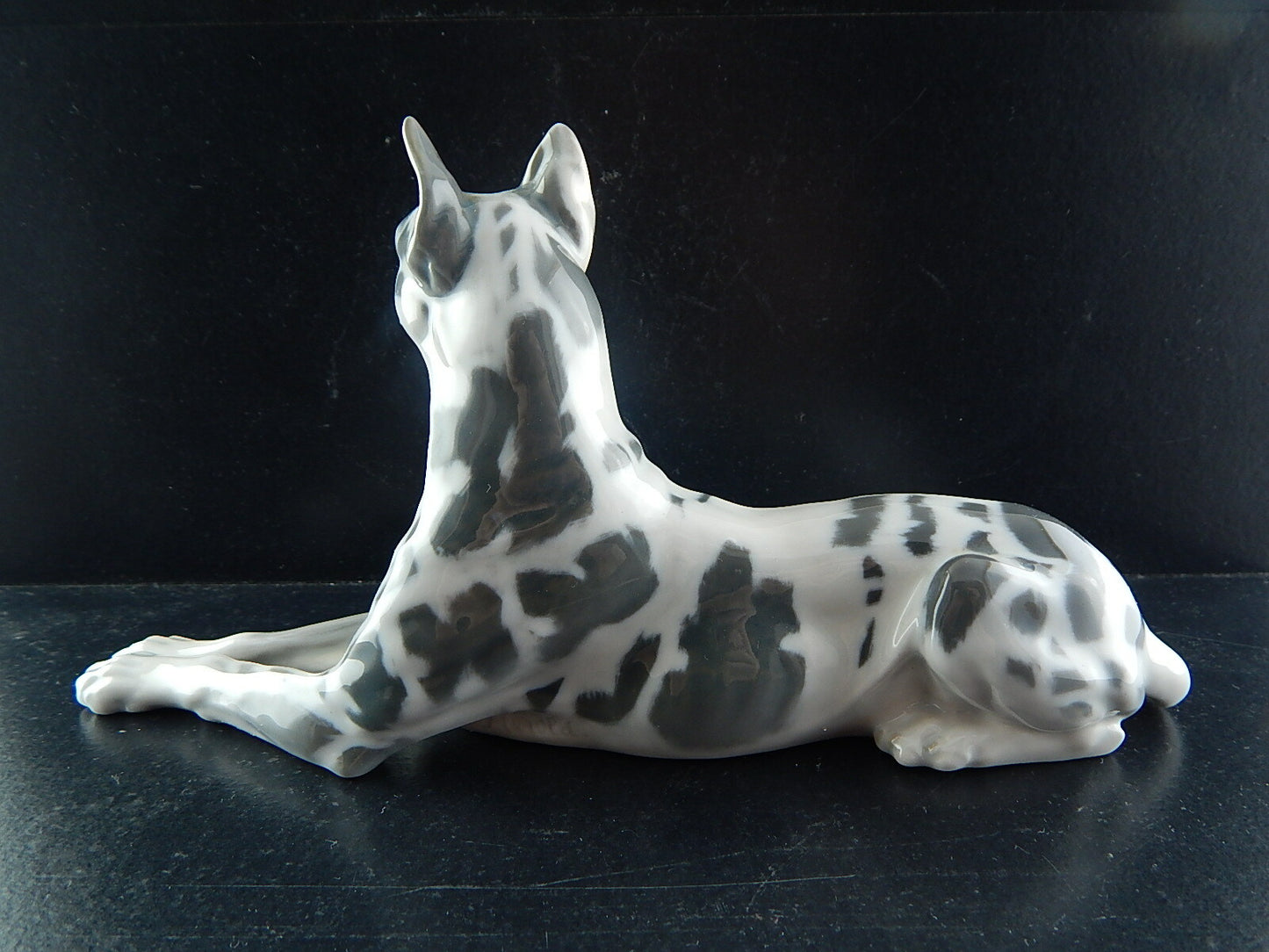 VINTAGE ROYAL COPENHAGEN AUTENTICA STATUINA PORCELLANA ALANO ARLECCHINO SEDUTO