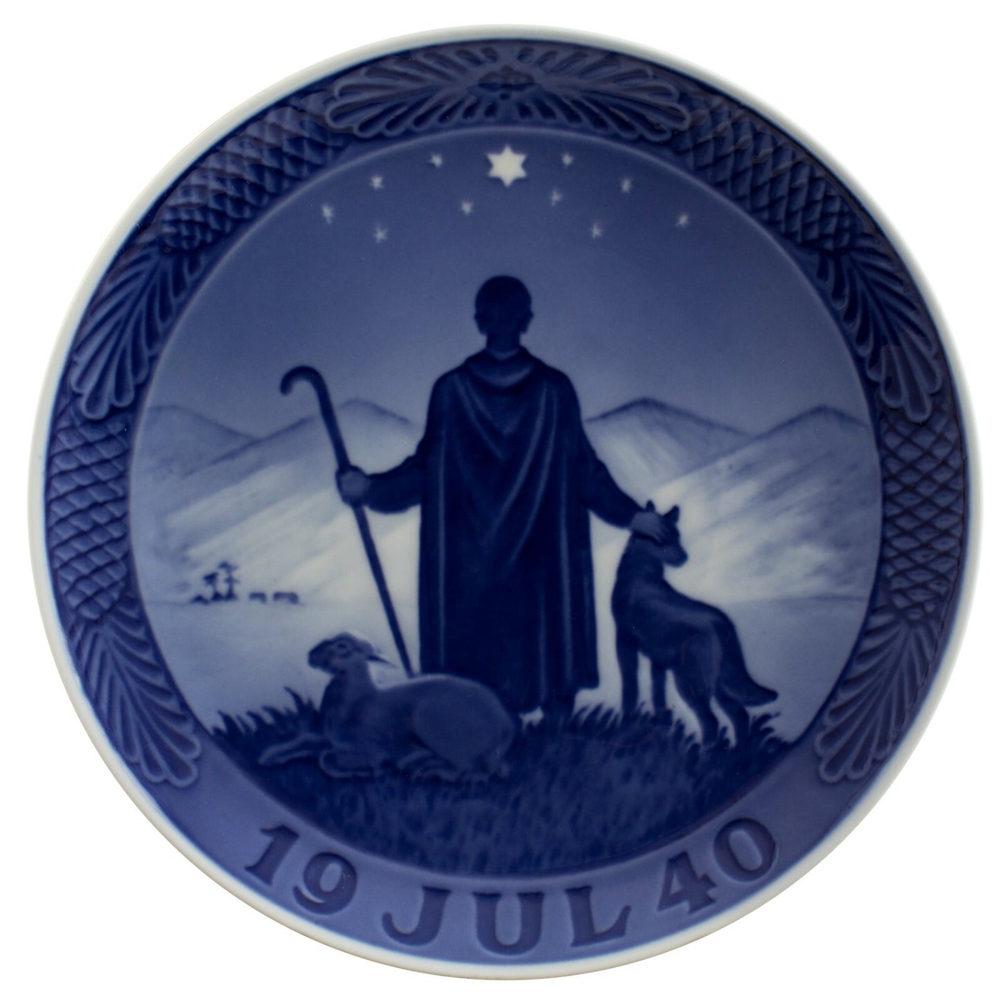 PIATTO DI NATALE ROYAL COPENHAGEN DAL 1909 AL 1959 PORCELLANA ORIGINALE PERFETTO