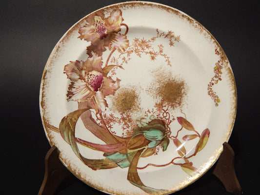 ANTICO ART NOUVEAU PIATTO CERAMICA ALEXANDRIA HOLLINSHEAD&KIRKHAM TUNSTALL X286