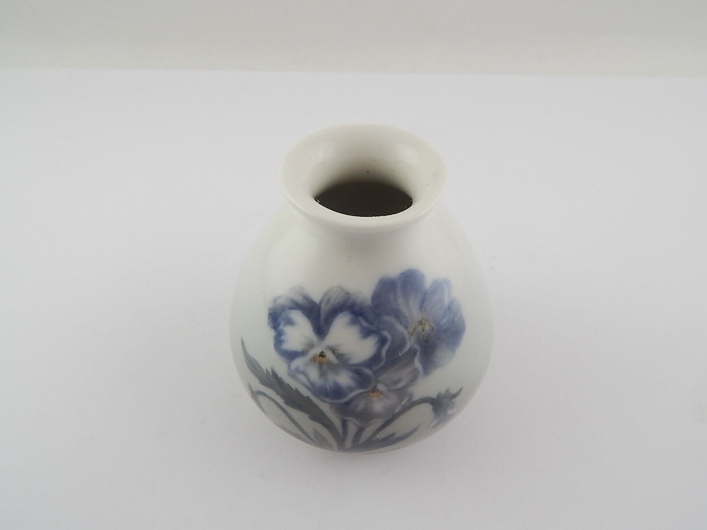 ANTICO MUSEO VASO PORCELLANA COPENHAGEN DAHL JENSEN VIOLA PENSIERO DIPINTO MANO