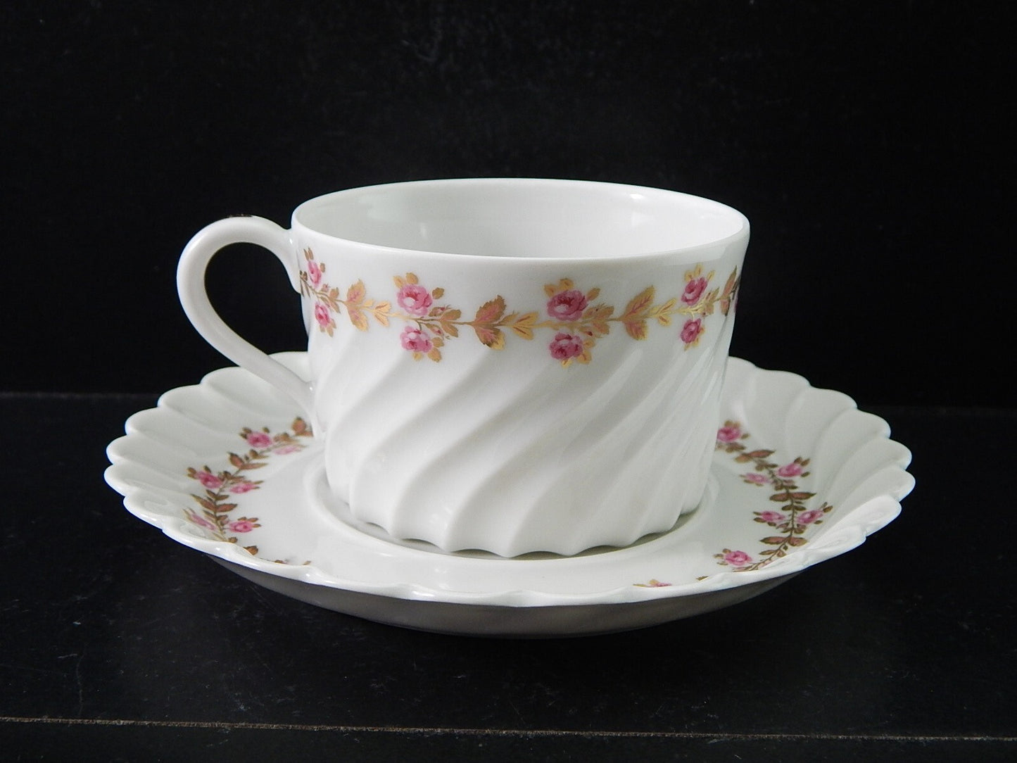 VINTAGE PREZIOSO SERVIZIO 6 TAZZE DA TE' PORCELLANA HAVILAND LIMOGES