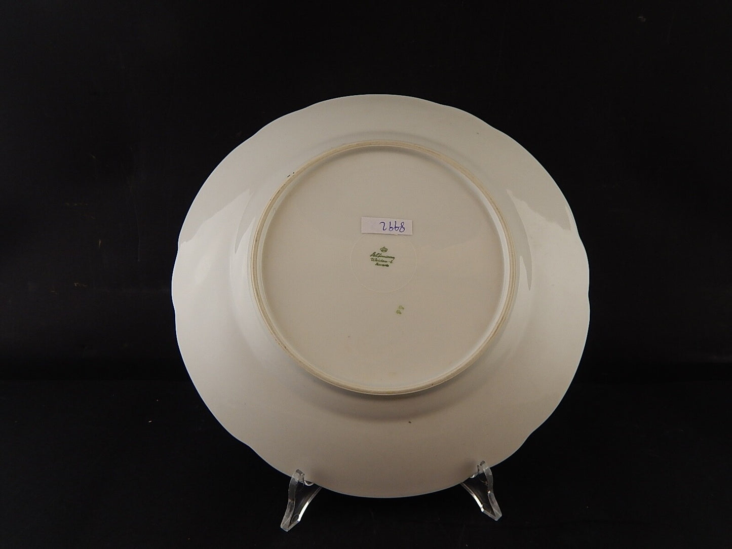 ANTICO VASSOIO ROTONDO PIATTO PORTATA PORCELLANA SELTMANN WEIDEN DECORO THERESIA