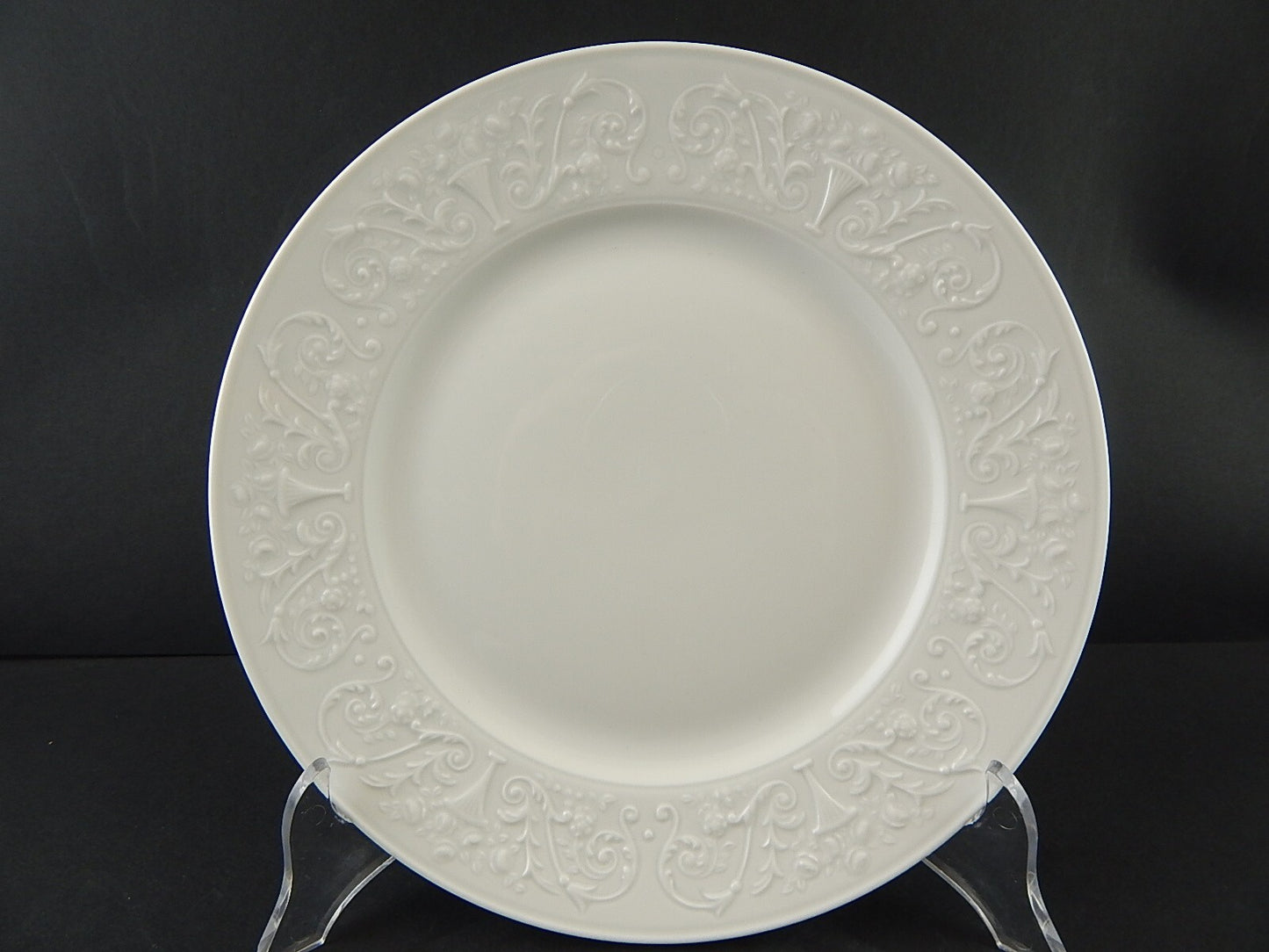 SERVIZIO 18 PIATTI LIMOGES RAYNAUD WASHINGTON PORCELLANA BIANCA DECORO ARABESCHI