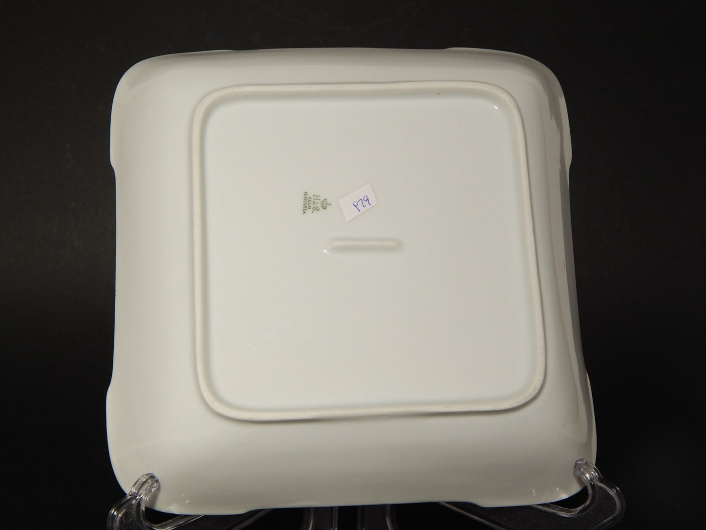 ANTICO ART DECO VASSOIO FONDO QUADRO PORCELLANA HEINRICH &CO BAVARIA LA FAYETTE