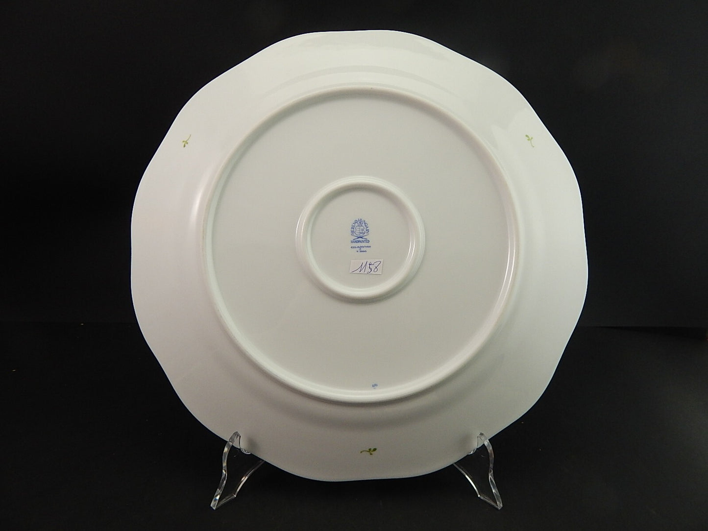 VASSOIO PIATTO PORTATA LA ROSA DI VIENNA PORCELLANA HEREND HUNGARY DIPINTO MANO