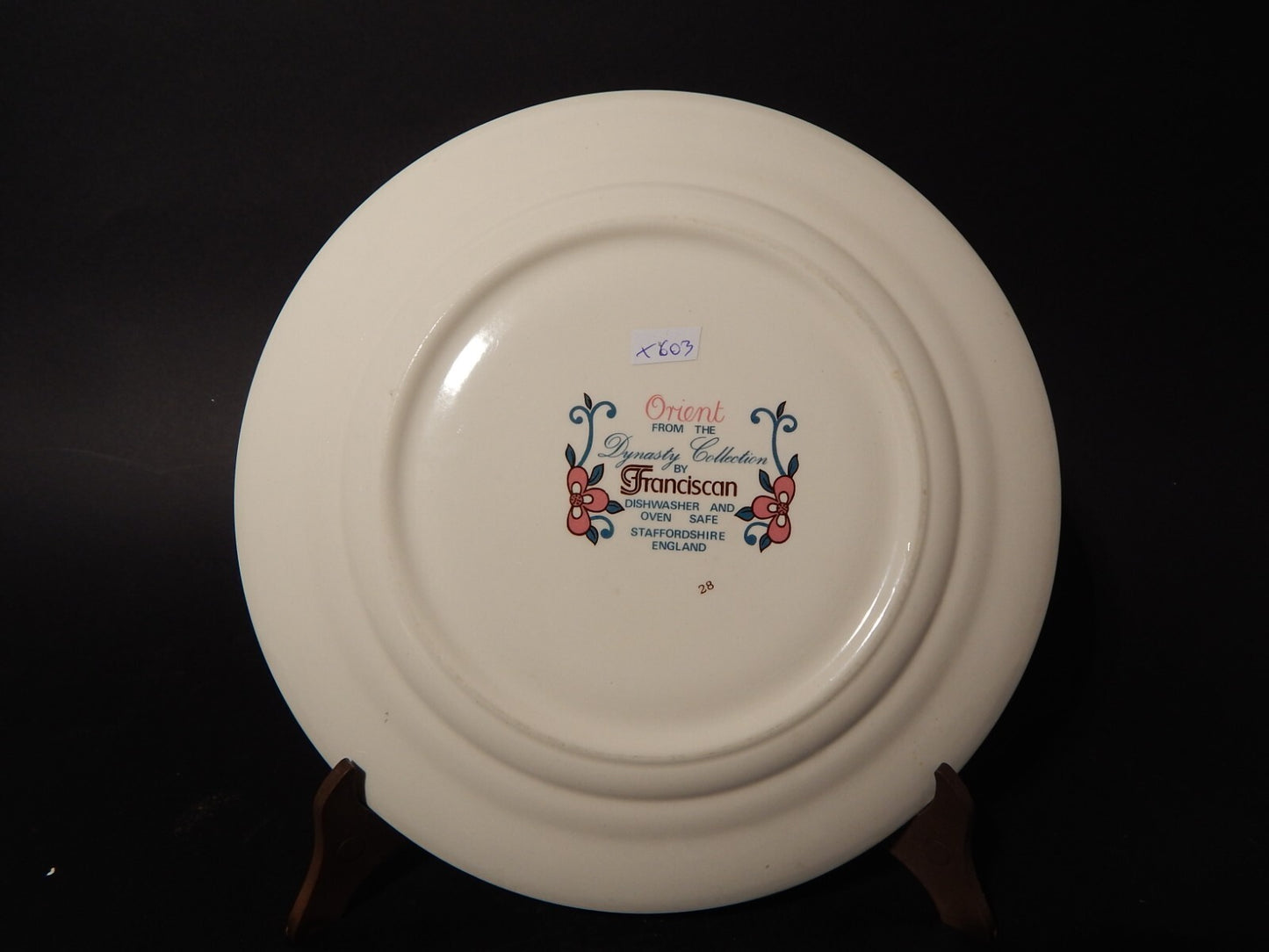 VINTAGE PIATTO PIANO PORCELLANA ORIENT DYNASTY COLLECTION BY FRANCISCAN cm.23,5