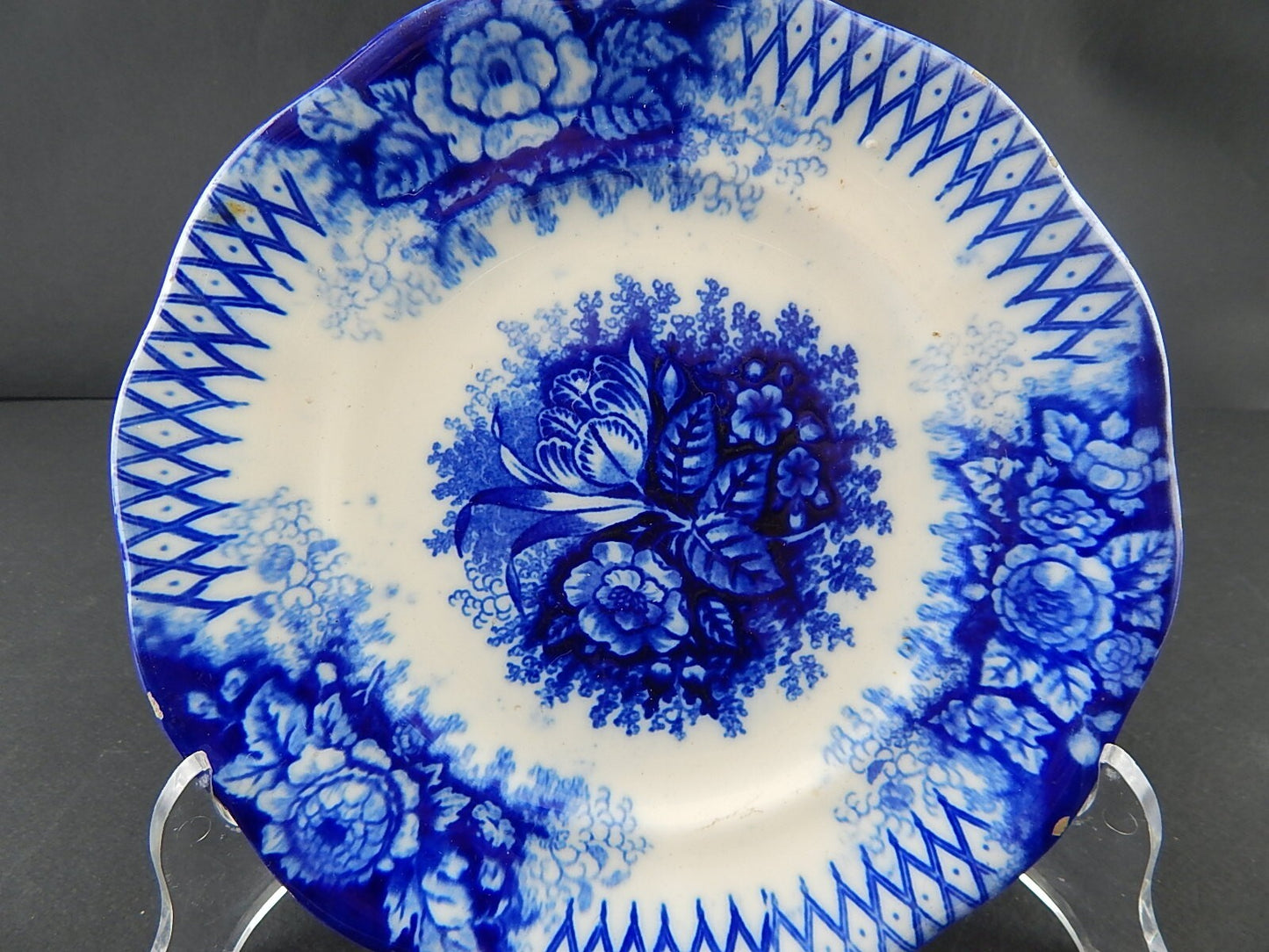 ANTICO PIATTO CERAMICA GIUSEPPE BESIO MONDOVI' SECONDA META' 800 JARDINIERE A127