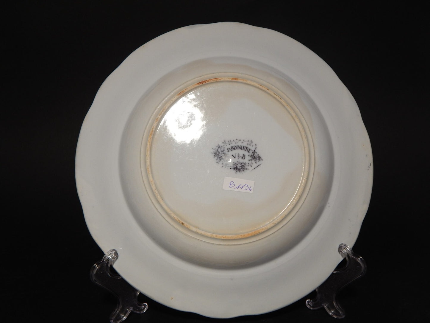 ANTICO GRANDE PIATTO FONDO CIOTOLA CERAMICA JARDINIERE VILLEROY & BOCH FINE 800