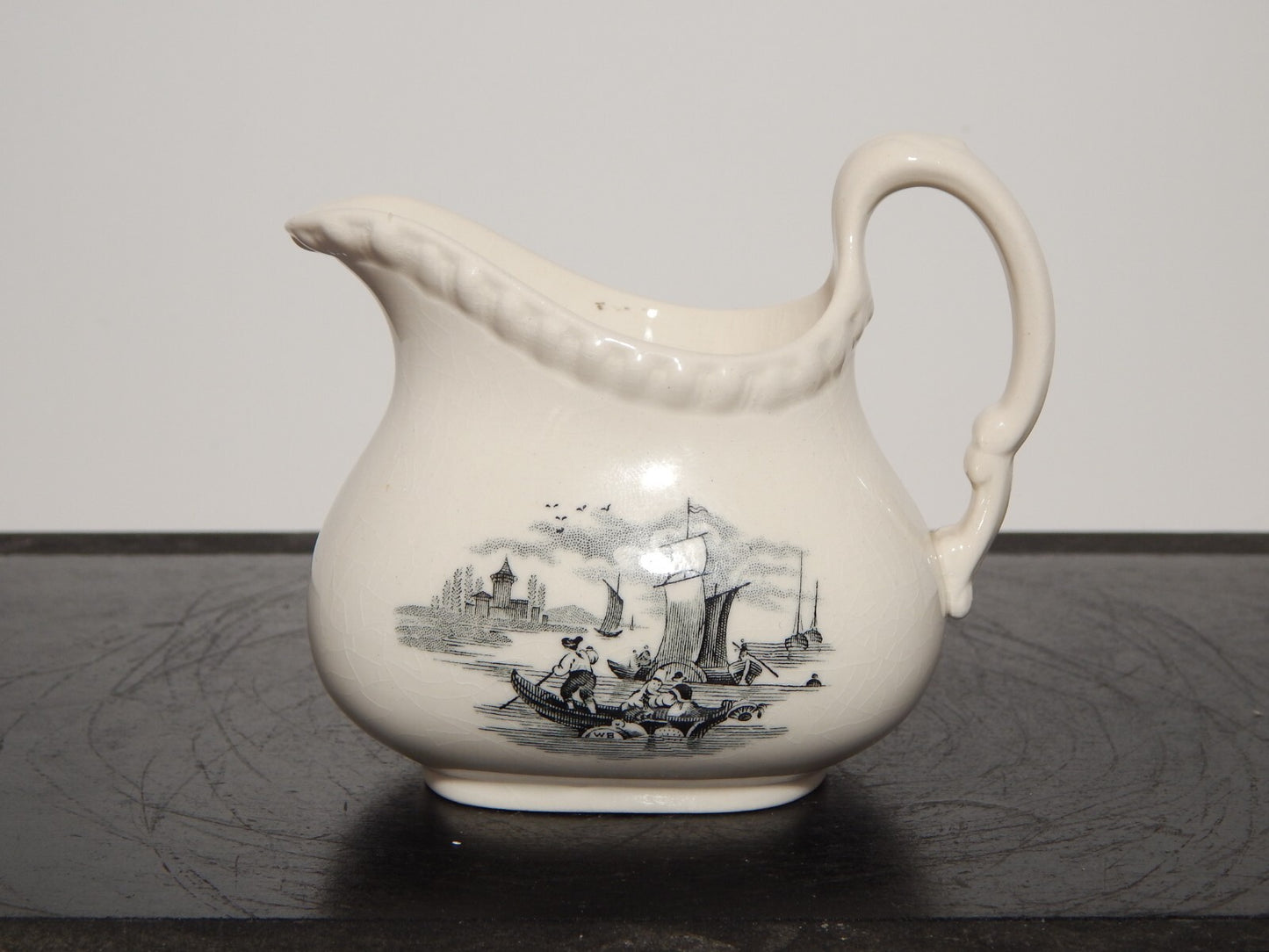 ANTICA LATTIERA BRICCO INGLESE SEMI PORCELLANA COPELAND SPODE PAESAGGIO MARINO#