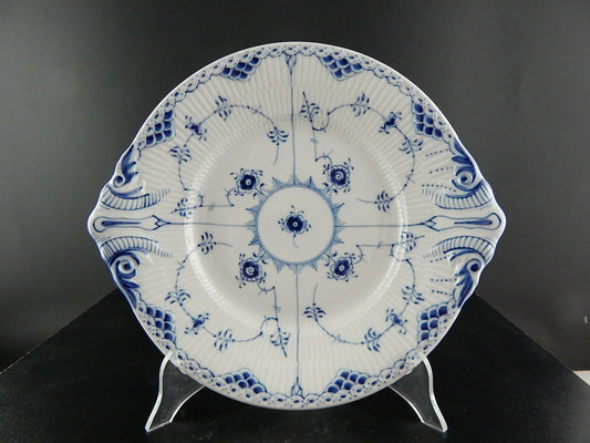 ROYAL COPENHAGEN PORCELLANA BLUE FLUTED HALF LACE PREZIOSO PIATTO PORTATA 422