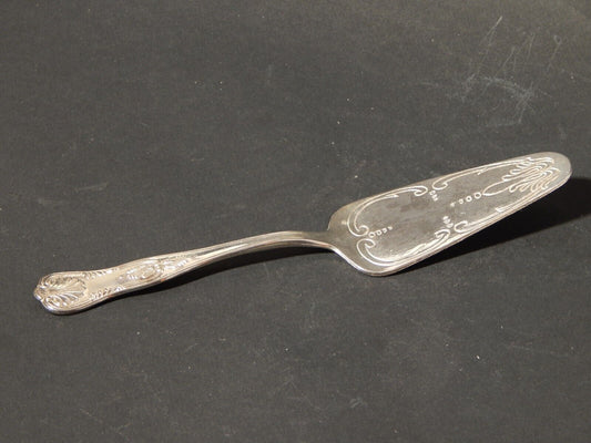 VINTAGE PALETTA TORTA ARGENTATA IN STILE ROCAILLE CON DECORO A CONCHIGLIA