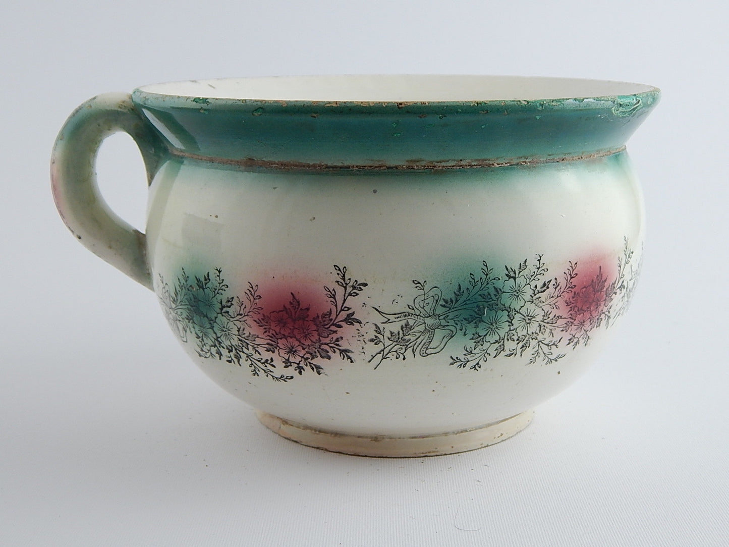 ANTICO VASO NOTTE PITALE CERAMICA PORCELLANA PRIMO NOVECENTO F. MUSSO MONDOVI'