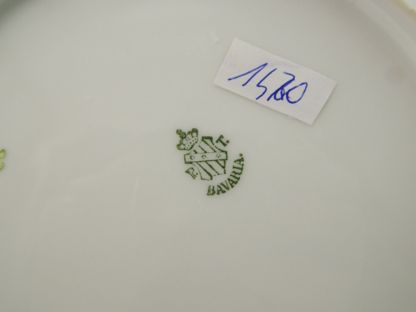 ANTICO LOTTO 6 PIATTI LIBERTY PORCELLANA BAVARIA VIOLETTE FINE 800 CON DIFETTI