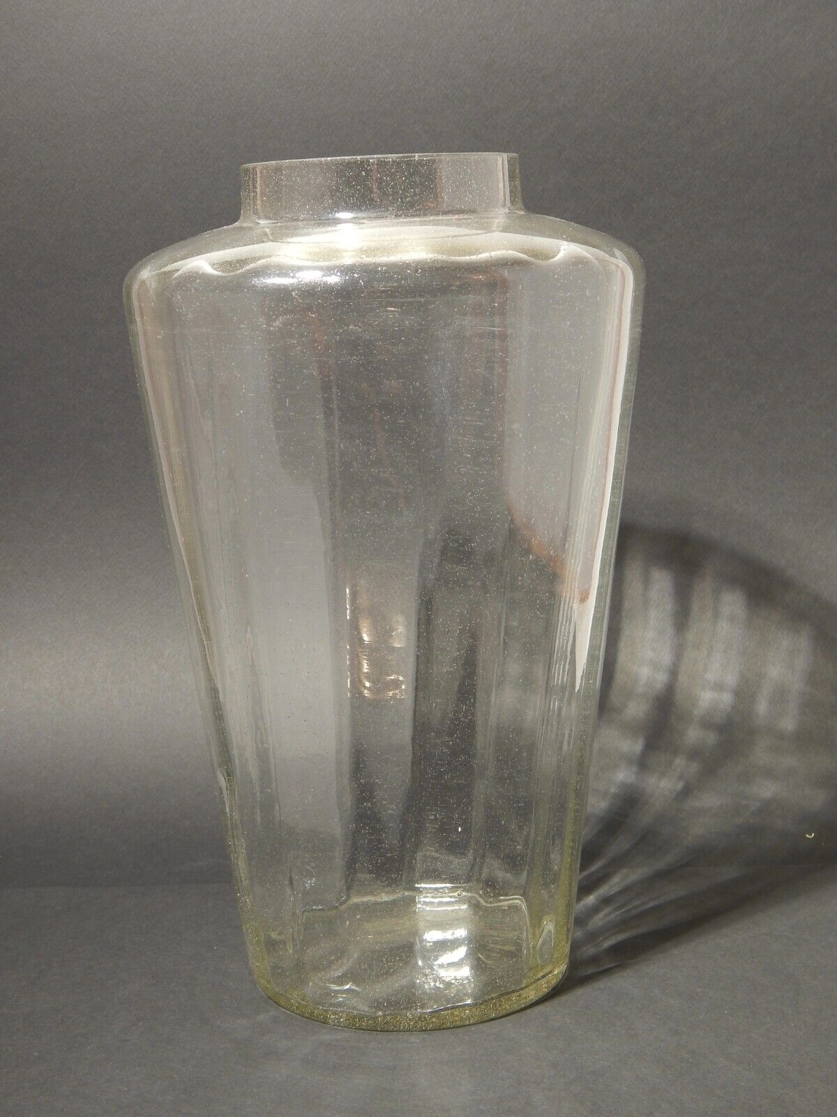 ANTICO VASO E COPERCHIO ALBARELLO VETRO SOFFIATO ALTARE PASTICCERIA O DROGHERIA